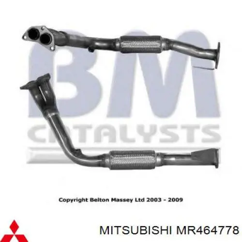 MR464778 Mitsubishi Труба приймальна (штани) глушника, передня