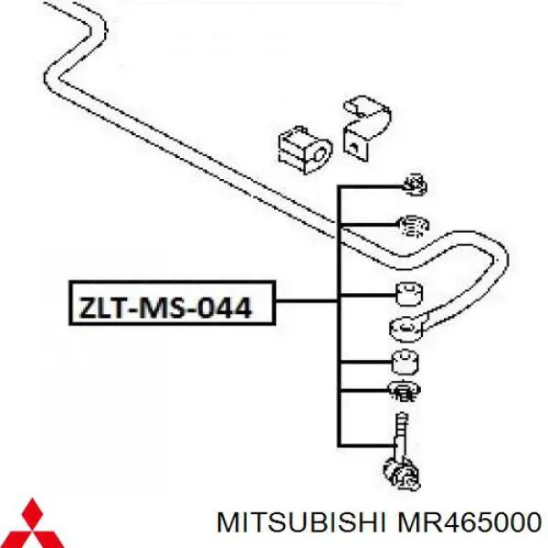 MR465000 Mitsubishi втулка стійки заднього стабілізатора