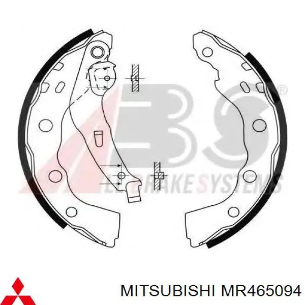 Купити MR465094 Mitsubishi Колодки гальмові задні, барабанні
