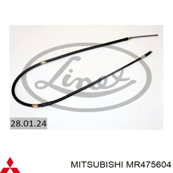 Трос ручного гальма задній, правий MR475604 Mitsubishi