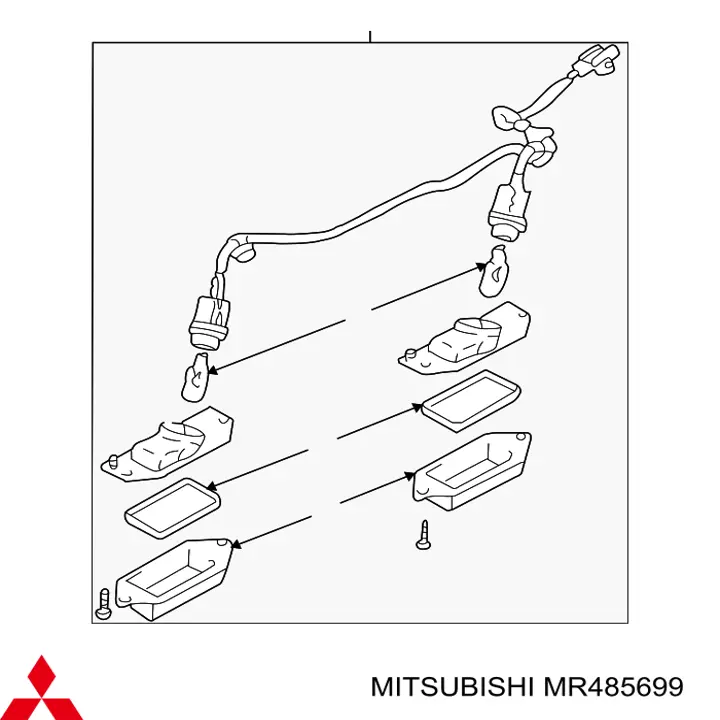 Ліхтар підсвічування заднього номерного знака Mitsubishi MR485699 ціна, від 4.15 USD