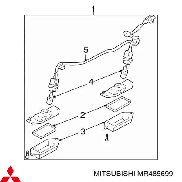 MR485699 Mitsubishi Ліхтар освітлення номерного знака