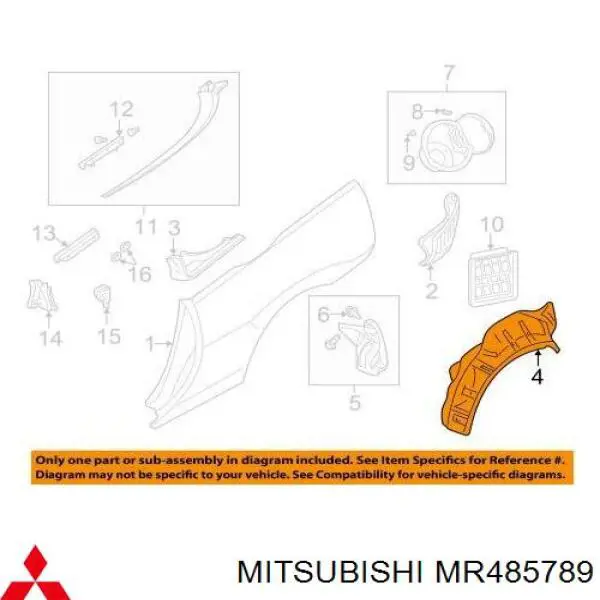  Mitsubishi MR485789 ціна, від 41.13 USD