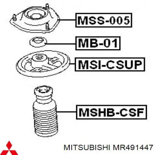 Купити MR491447 Mitsubishi Відбійник передньої пружини