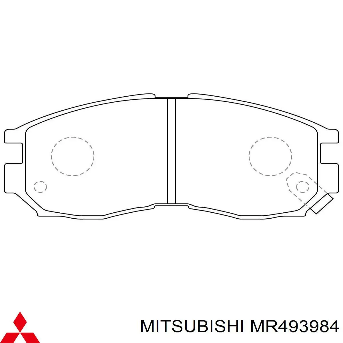 MR493984 Mitsubishi колодки гальмівні передні, дискові