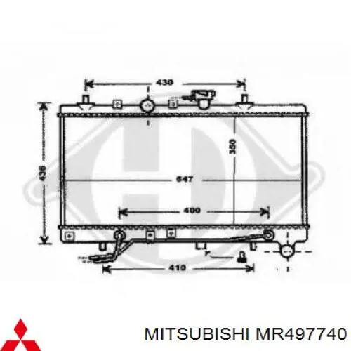 Радіатор MR497740 Mitsubishi