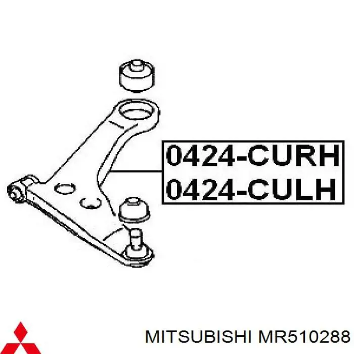 Сайлентблок нижнього важеля передньої підвіски Mitsubishi MR510288 ціна, від 4.23 USD