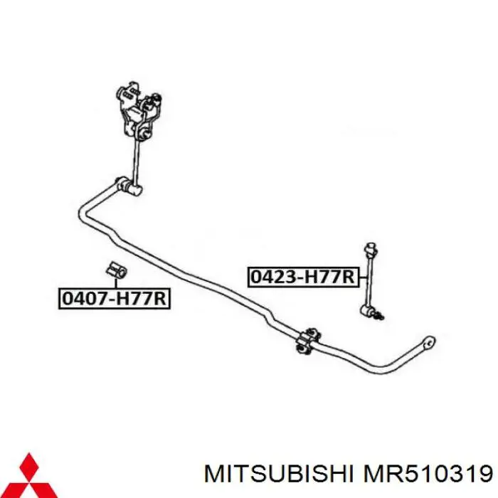 MR510319 Mitsubishi стійка стабілізатора заднього