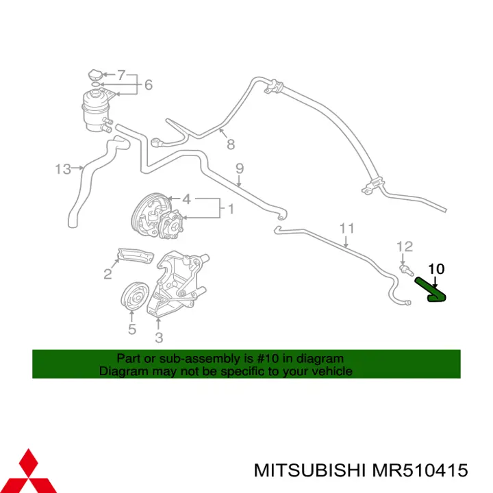  Mitsubishi MR510415 ціна, від 2.53 USD
