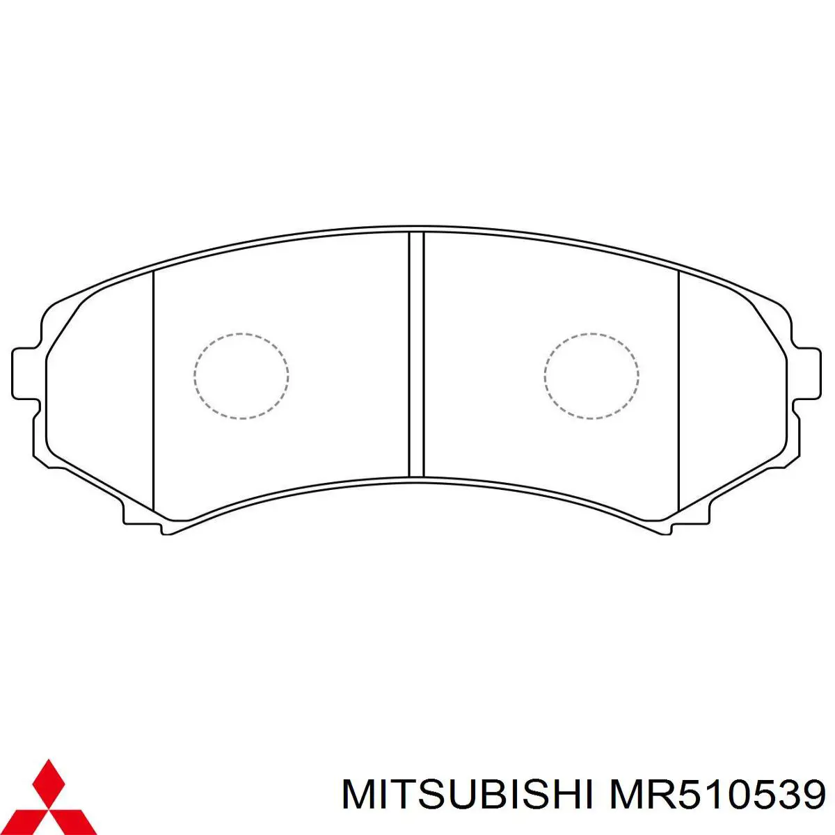 MR510539 Mitsubishi колодки гальмівні передні, дискові