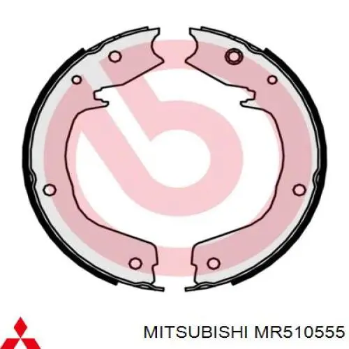 MR510555 Mitsubishi колодки ручника/стоянкового гальма