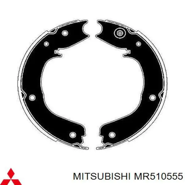 Колодки ручника / стоянкового гальма Mitsubishi MR510555 ціна, від 22.12 USD