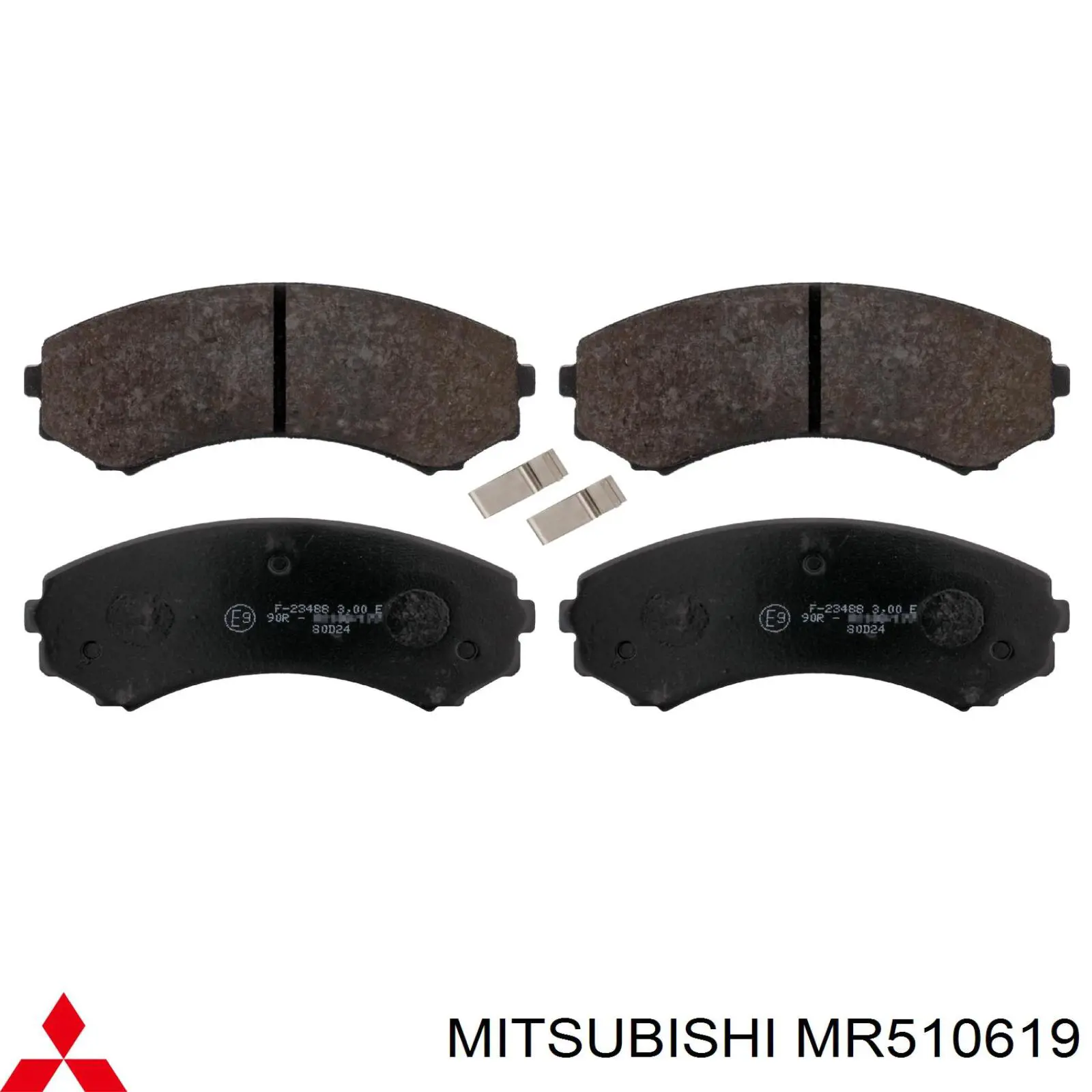 Купити MR510619 Mitsubishi Колодки гальмівні передні, дискові
