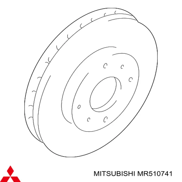 Гальмівні диски передні MR510741 Mitsubishi
