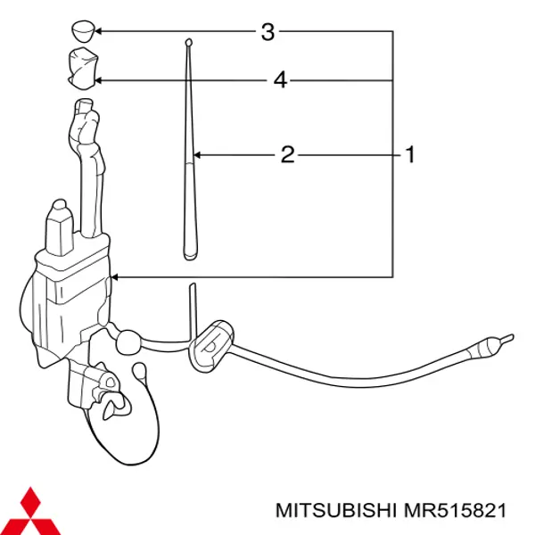 Шток антени Mitsubishi Pajero 3 (Міцубісі Паджеро)