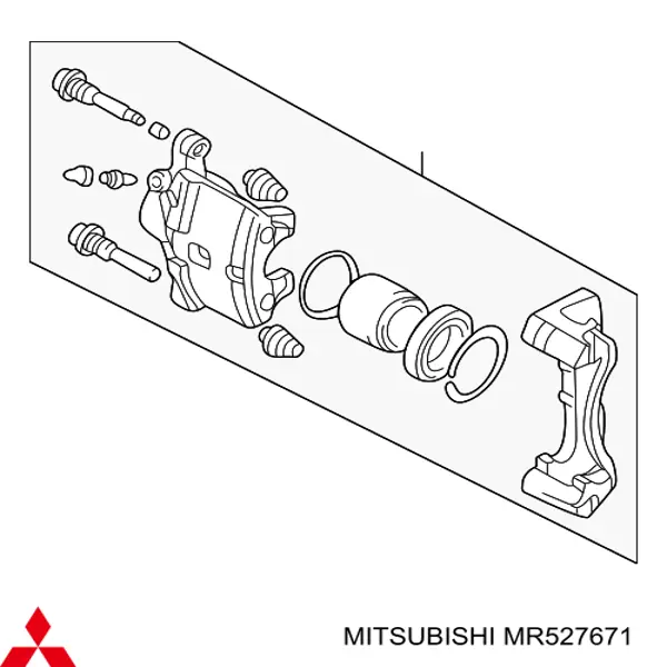 Купити MR527671 Mitsubishi Супорт гальмівний передній правий