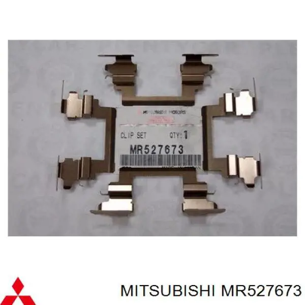 MR527673 Mitsubishi комплект пружинок кріплення дискових колодок, передніх