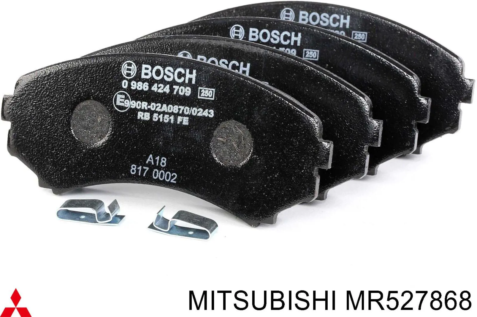 Купити MR527868 Mitsubishi Колодки гальмівні передні, дискові