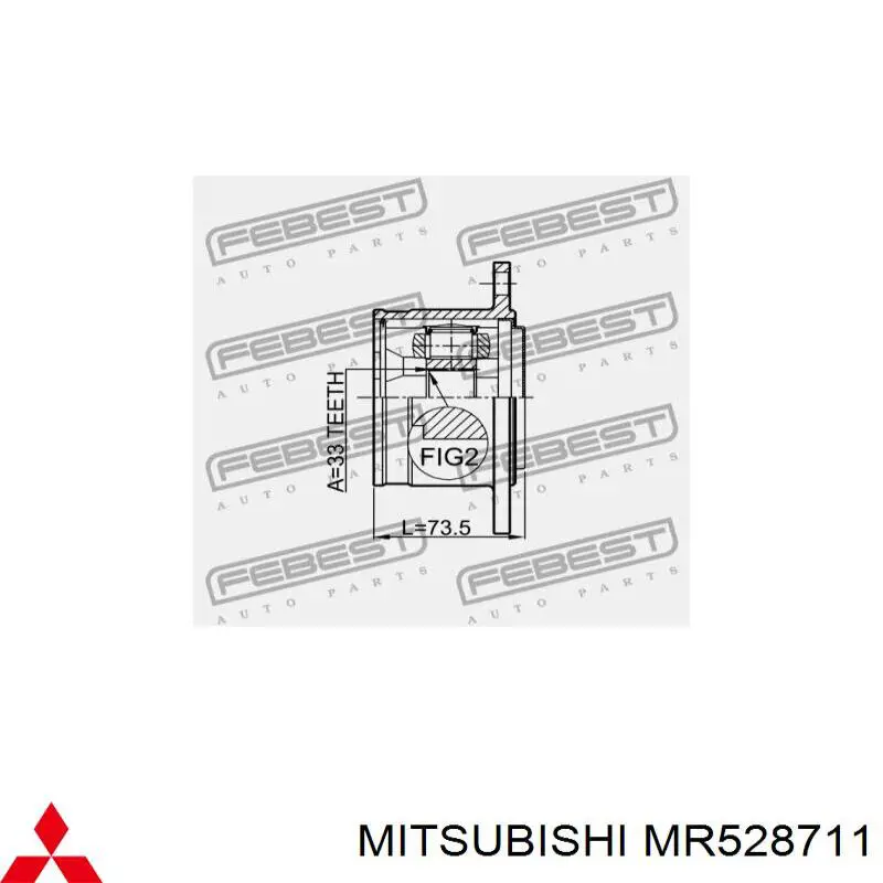 Внутренний шрус MITSUBISHI MR331258