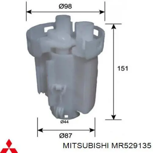 Купити MR529135 Mitsubishi Фільтр-відстійник палива грубої очистки