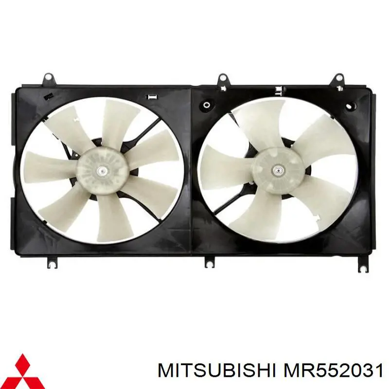 Двигун вентилятора системи охолодження, лівий Mitsubishi Galant 9 (DJ, DM) (Міцубісі Галант)