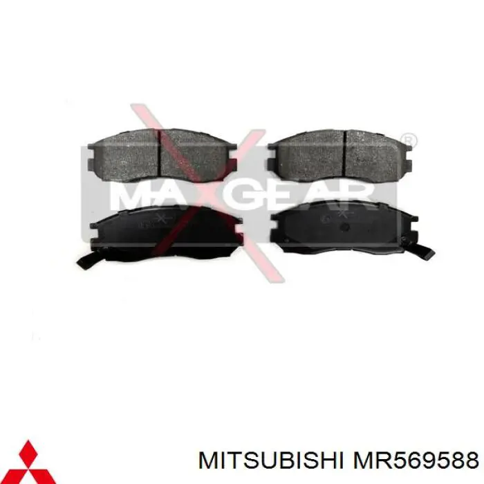 MR569588 Mitsubishi колодки гальмівні передні, дискові