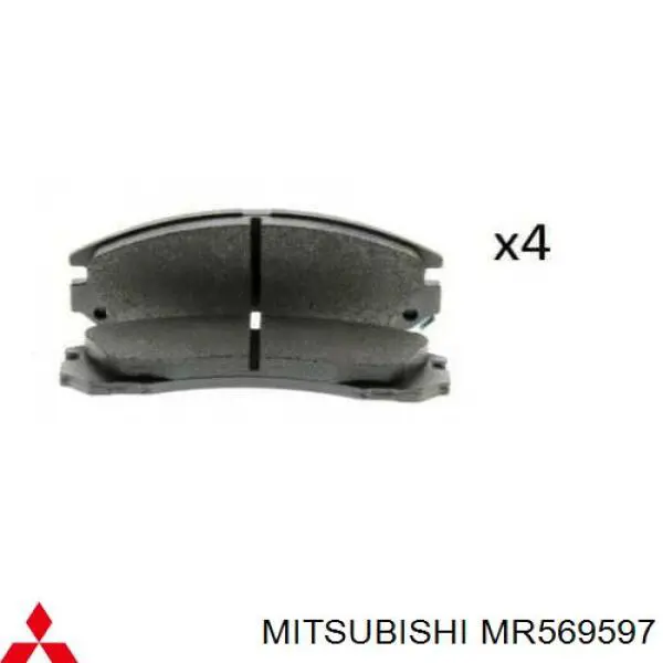Передні тормозні колодки MR569597 Mitsubishi