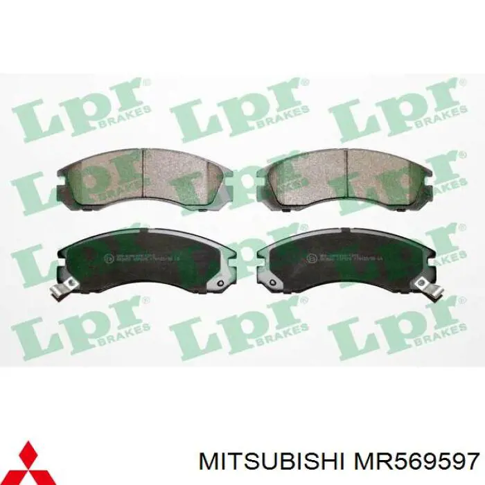 Купити MR569597 Mitsubishi Колодки гальмівні передні, дискові