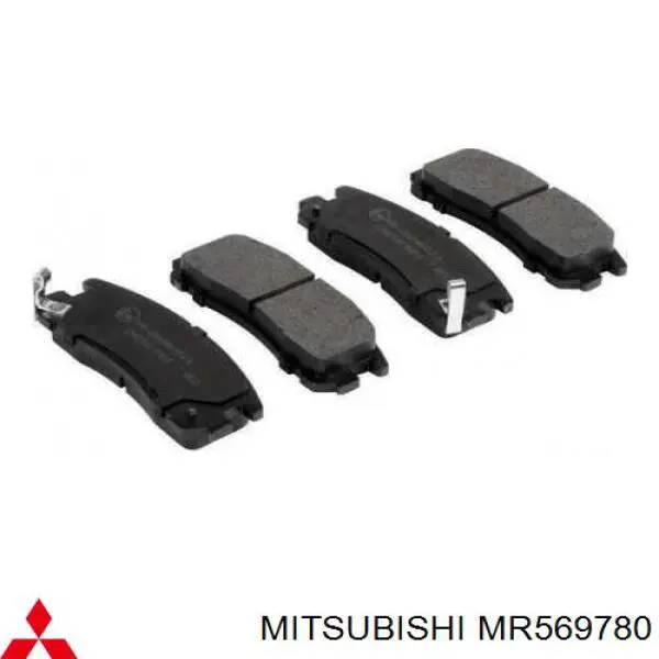 MR569780 Mitsubishi колодки гальмові задні, дискові
