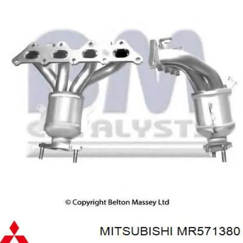 Газопроводи (колектор випускний) Mitsubishi MR571380 ціна, від 66.38 USD