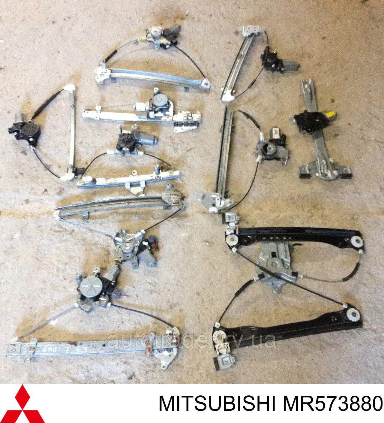 Купити MR573880 Mitsubishi Механізм склопідіймача двері задньої, правої