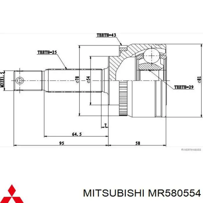  MR580554 Mitsubishi