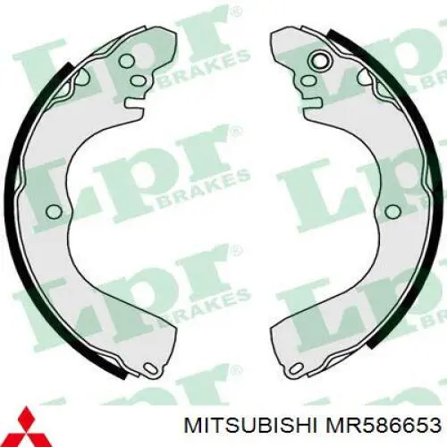 Колодки гальмові задні, барабанні Mitsubishi MR586653 ціна, від 20.28 USD