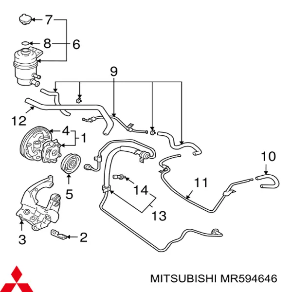 MR594646 Mitsubishi датчик тиску олії гпк