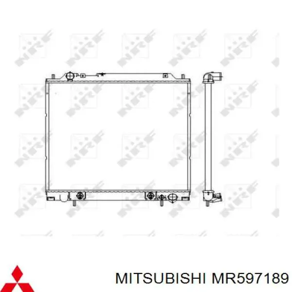 MR597189 Mitsubishi Радіатор охолодження двигуна