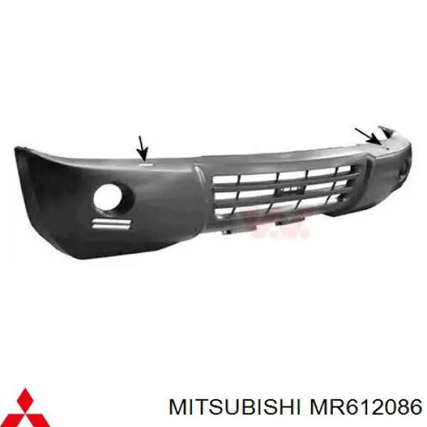 Накладка бампера переднього, права Mitsubishi Pajero 3 (Міцубісі Паджеро)
