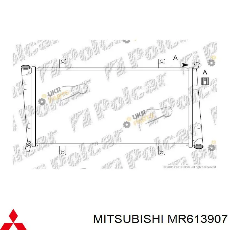 MR613907 Mitsubishi радіатор охолодження двигуна