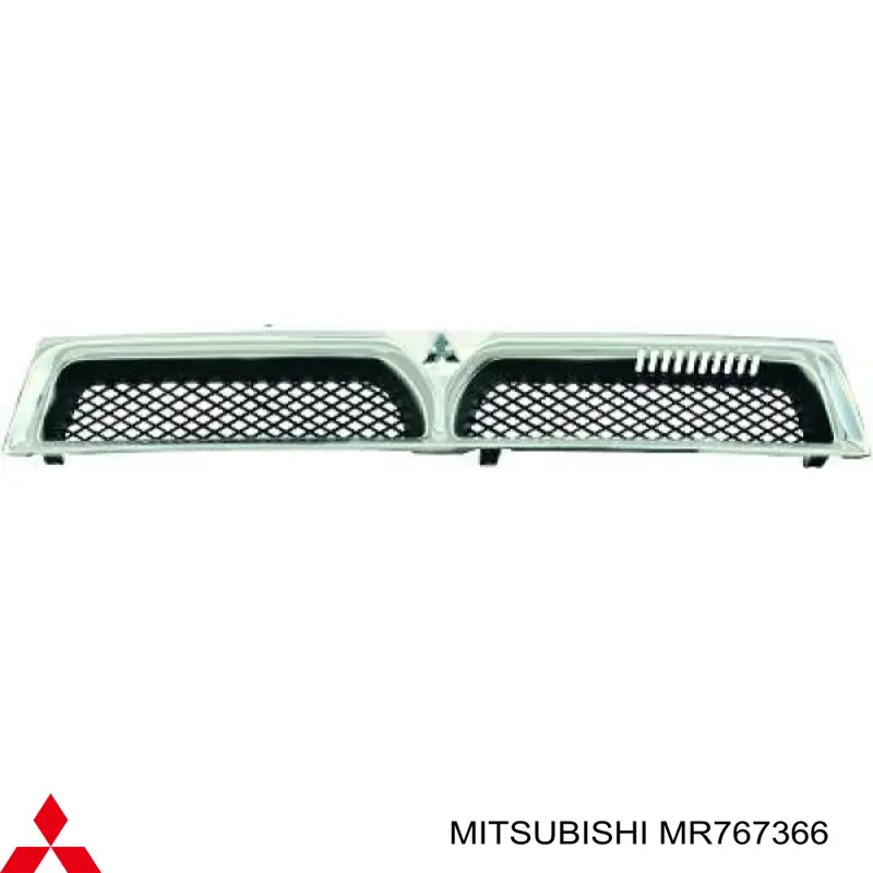 Решітка переднього бампера, центральна Mitsubishi Galant 8 (EA) (Міцубісі Галант)