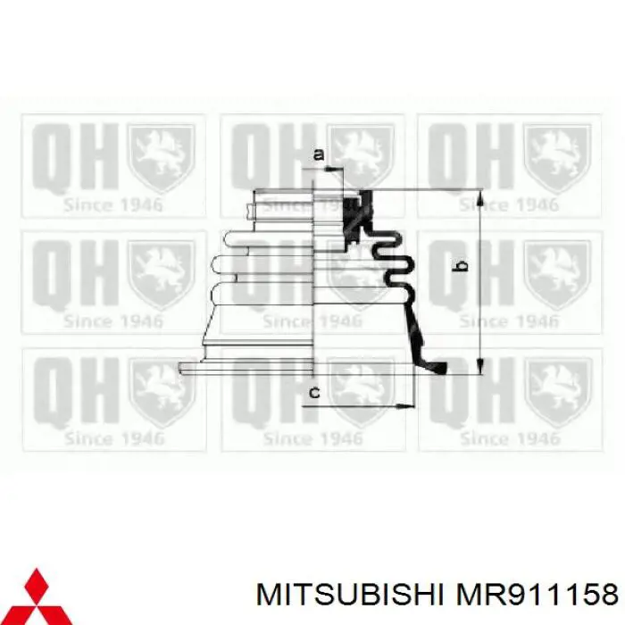 Купити MR911158 Mitsubishi Пильник ШРКШ внутрішній, лівий