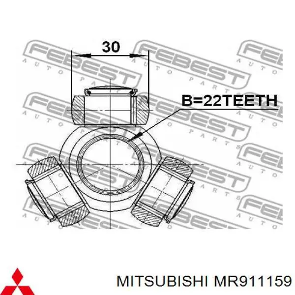 ШРУС зовнішній передній MR911159 Mitsubishi