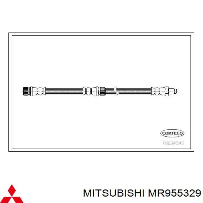 Шланг гальмівний задній Mitsubishi MR955329 ціна, від 11.74 USD