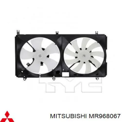 Вентилятор / крильчатка радіатора охолодження, правий Mitsubishi MR968067 ціна, від 25.34 USD