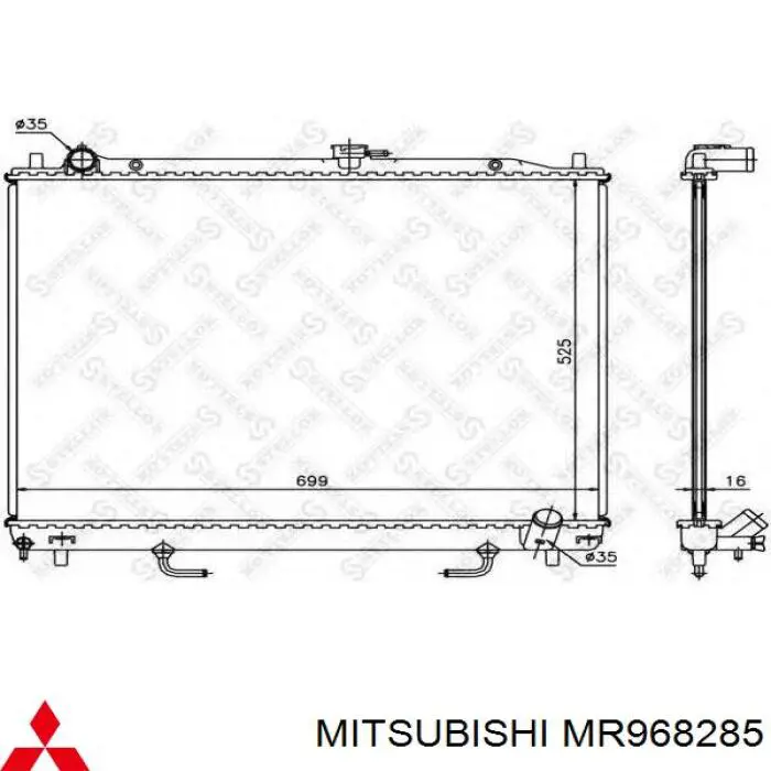 MR968285 Mitsubishi Радіатор охолодження двигуна