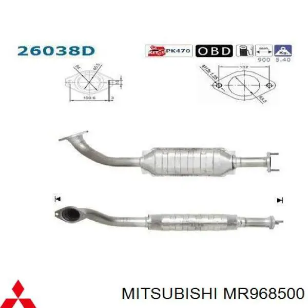 Конвертор-каталізатор Mitsubishi Pajero III