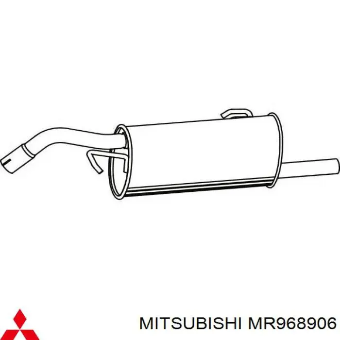Вихлопна труба Mitsubishi MR968906 ціна, від 44.34 USD