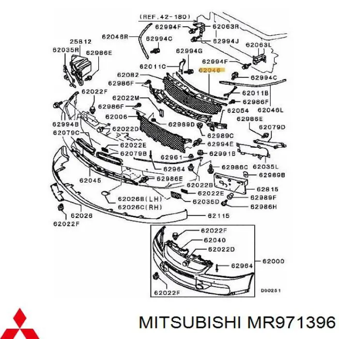 Mitsubishi MR971396 ціна, від 126.69 USD