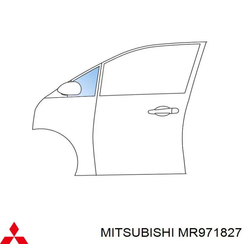 Скло-кватирка двері, передній, лівій Mitsubishi Colt 7 (CZ) (Міцубісі Кольт)
