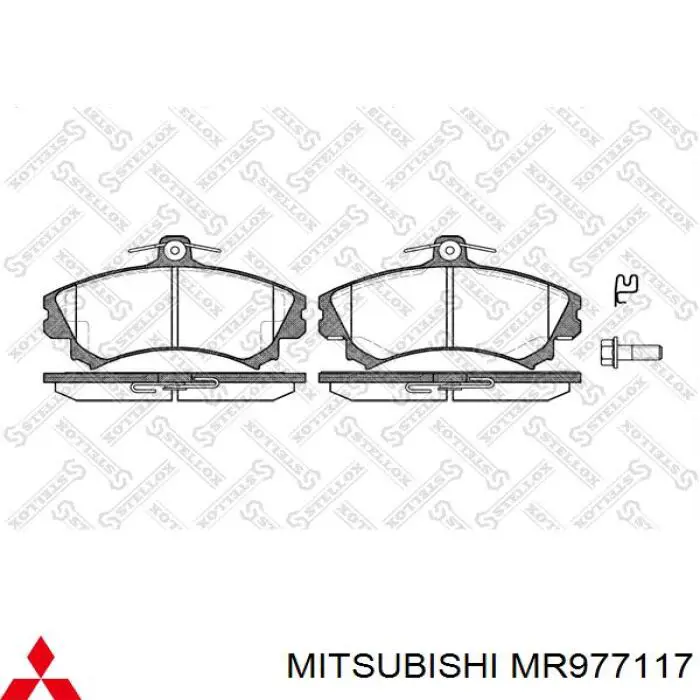 Купити MR977117 Mitsubishi Колодки гальмівні передні, дискові