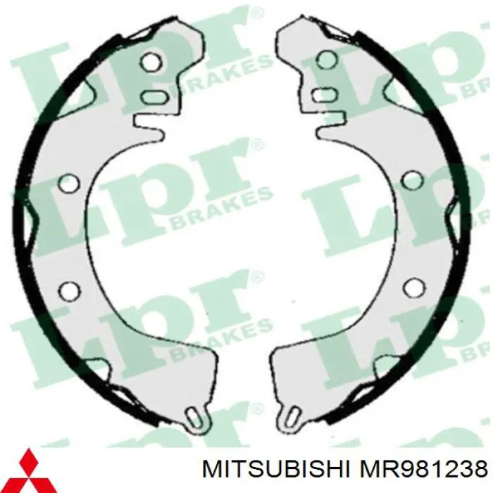 MR981238 Mitsubishi колодки гальмові задні, барабанні