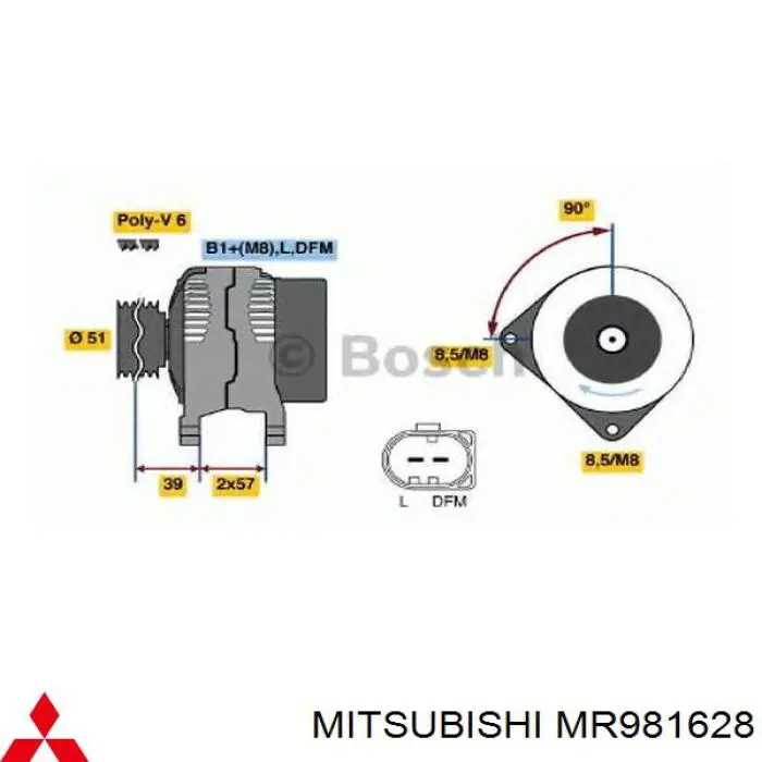 Бічна частина задні праві Mitsubishi MR981628 ціна, від 184.11 USD